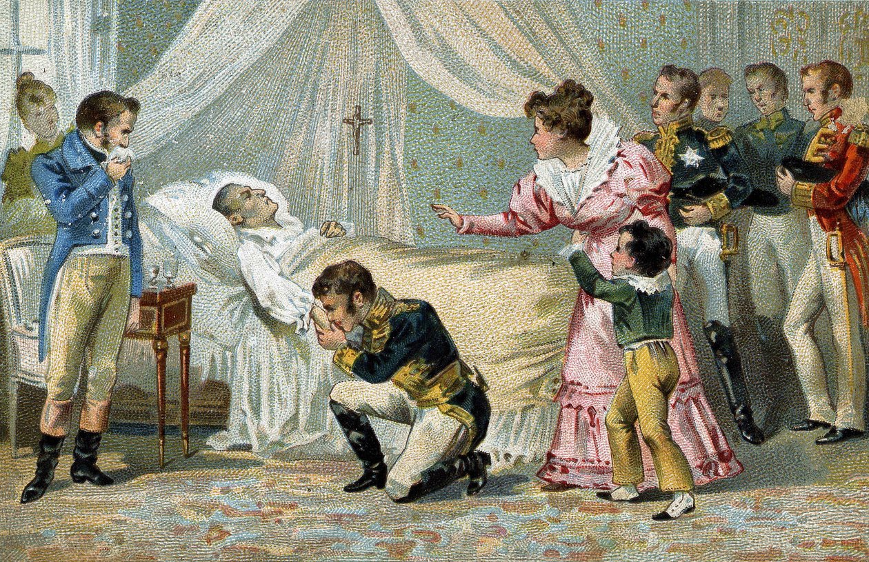 Death of Napoleon I (1769-1821) in St. Helena on 5 May 1821 by Unknown artist