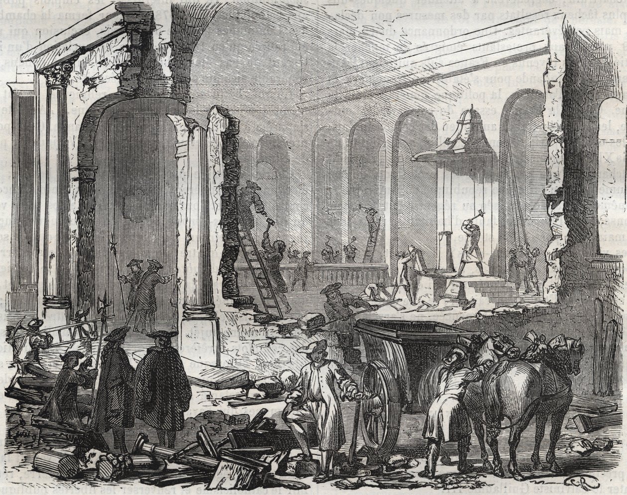Demolition of the temple of Charenton in November 1685 after the Revocation of the Edict of Nantes, October 18 by Unknown artist