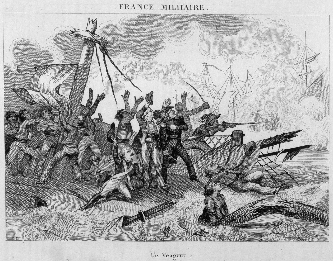 Destruction of the Ship The Avenger by the English Fleet on June 1 by Unknown artist