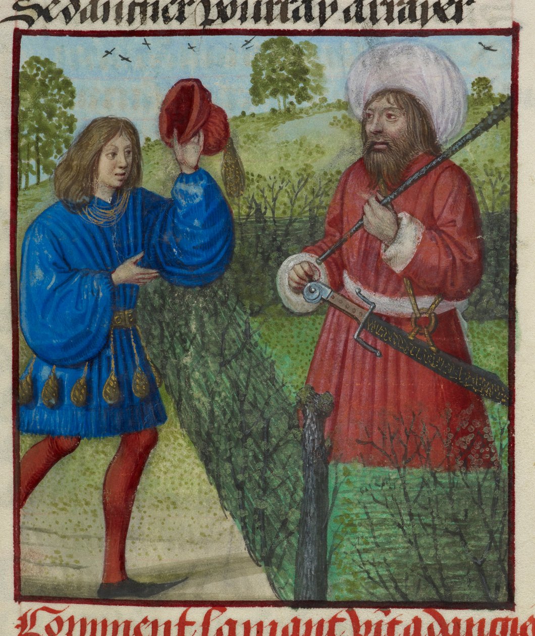 The Lover Saluting Danger (detail) by Unknown artist