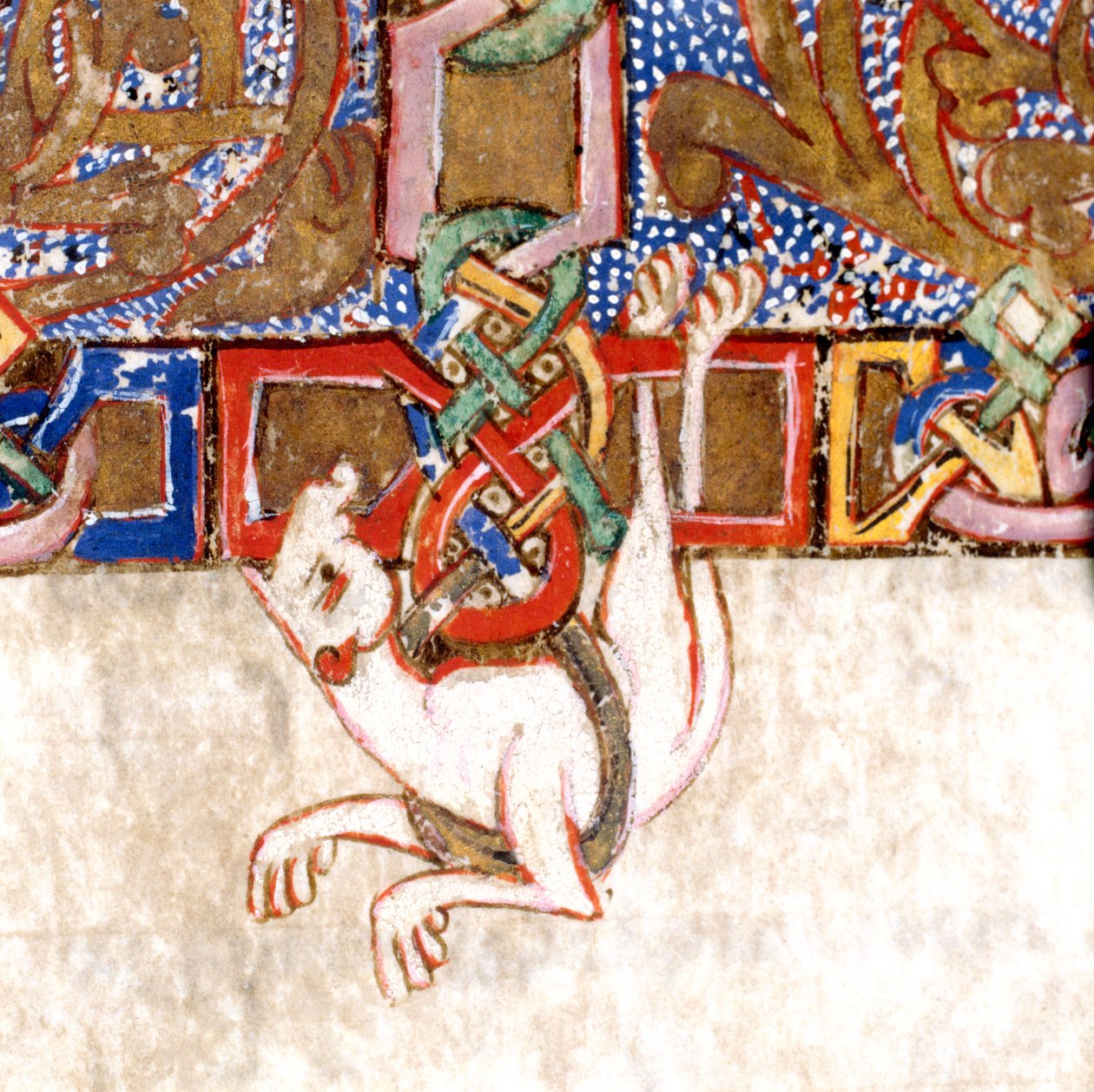 Illuminated cross: f.108v of the Breviary-Missal (detail) by Unknown