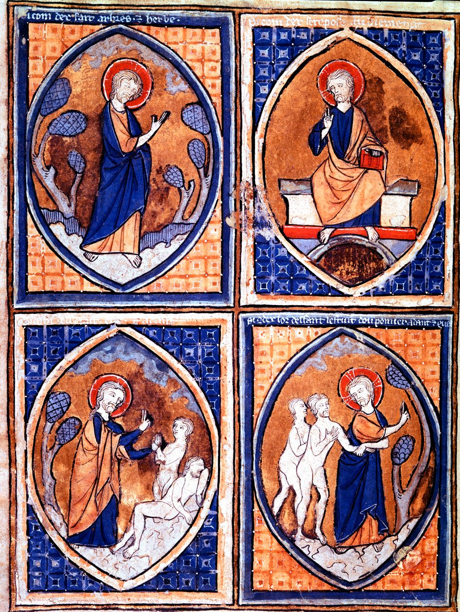 Different stages of World Creation represented in mandorles by Unknown artist