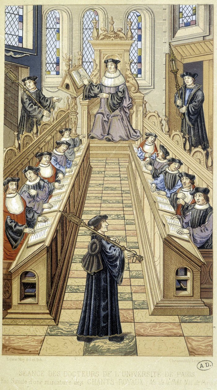 Doctors of the University of Paris in the Middle Ages by Unknown artist