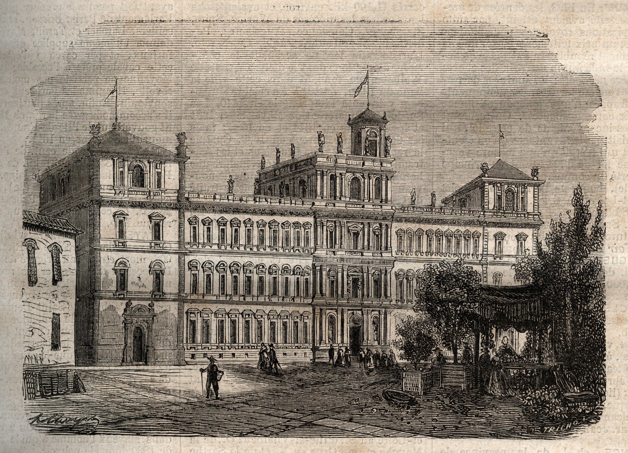 Ducal Palace of Modena in the 19th century - The Ducal Palace 1634 by Unknown artist