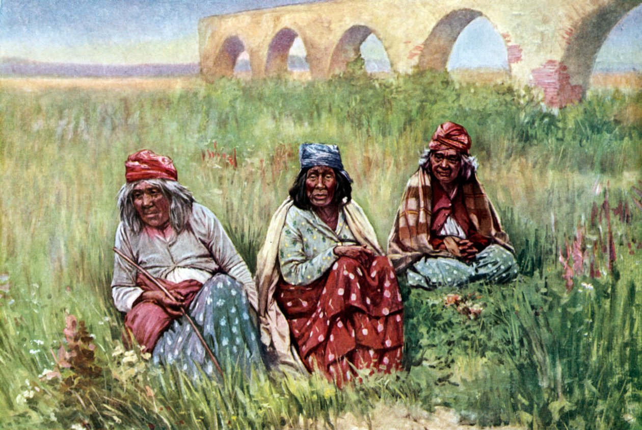 Elderly Native American Women, California by Unknown artist