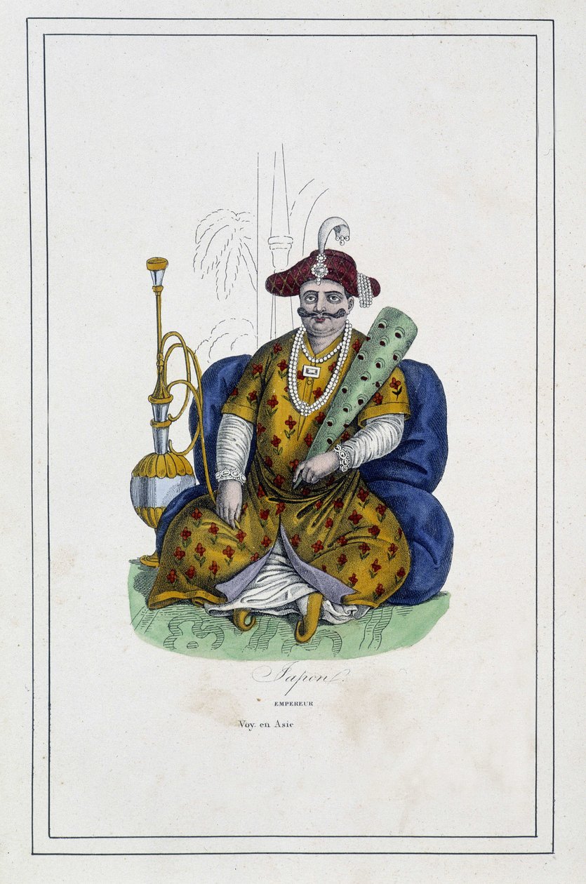 Emperor of Japan - in "The Different Peoples of the Earth" by Father Paul Jonhanneaud, Librairie des Bons livres by Unknown artist