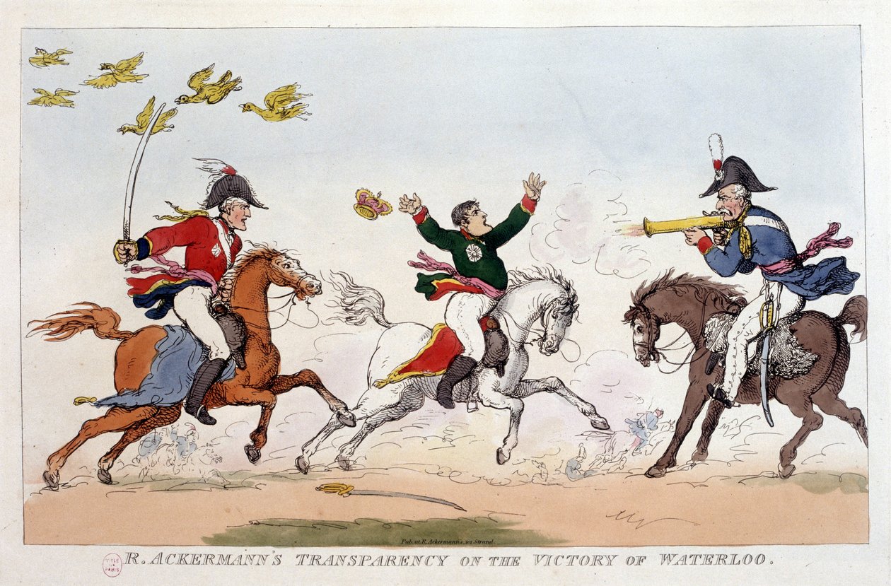 English cartoon about Napoleon I - in Napoleon I, caricatures, dummy collection. 1814-1815. B.H.V.P. by Unknown artist