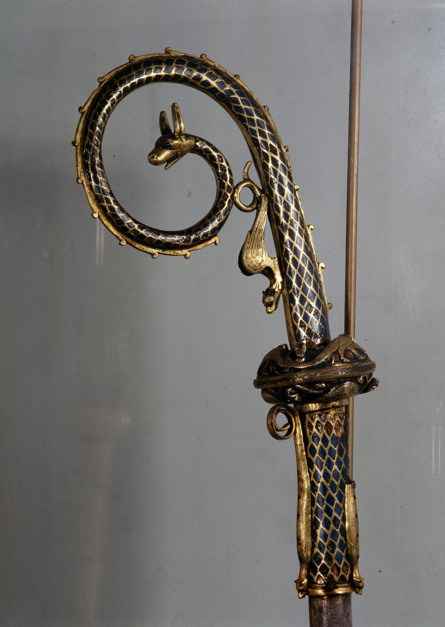 Episcopal Stock in Gold and Enamel (detail) by Unknown artist