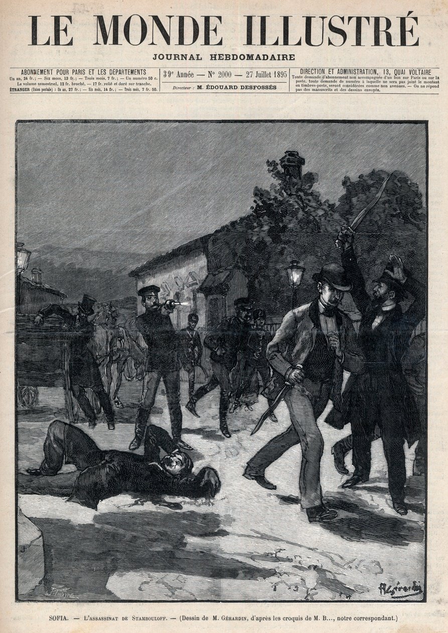 Events in Bulgaria: The Assassination of Mr Beltchef in the Presence of Stefan Stambolov - Sofia by Unknown artist
