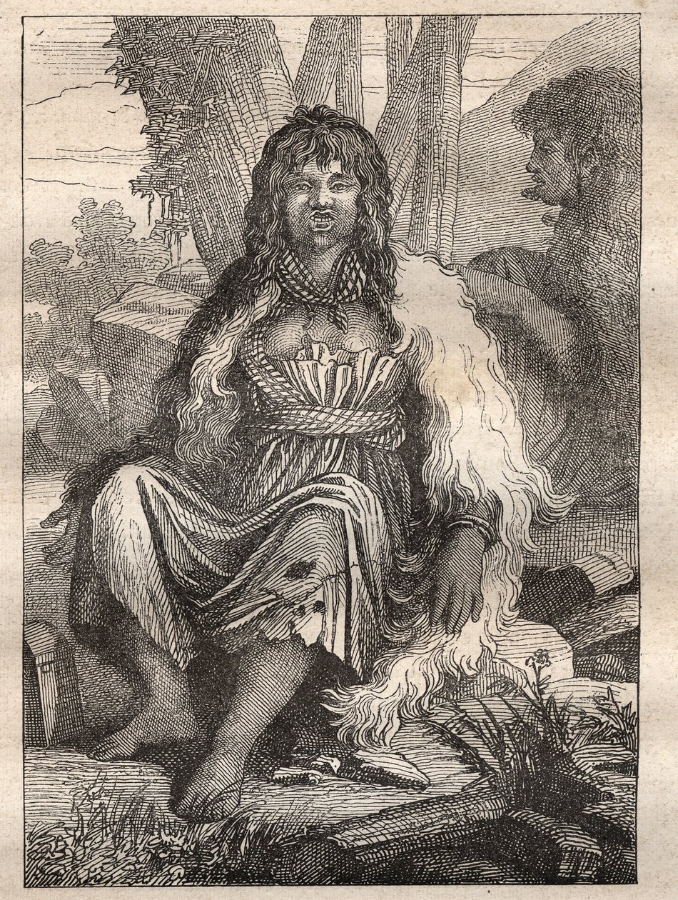 Expedition around the world (1785-1788) by Jean Francois Galaup de La Perouse: types of women of the port of the French (Alaska) - illustration taken from 