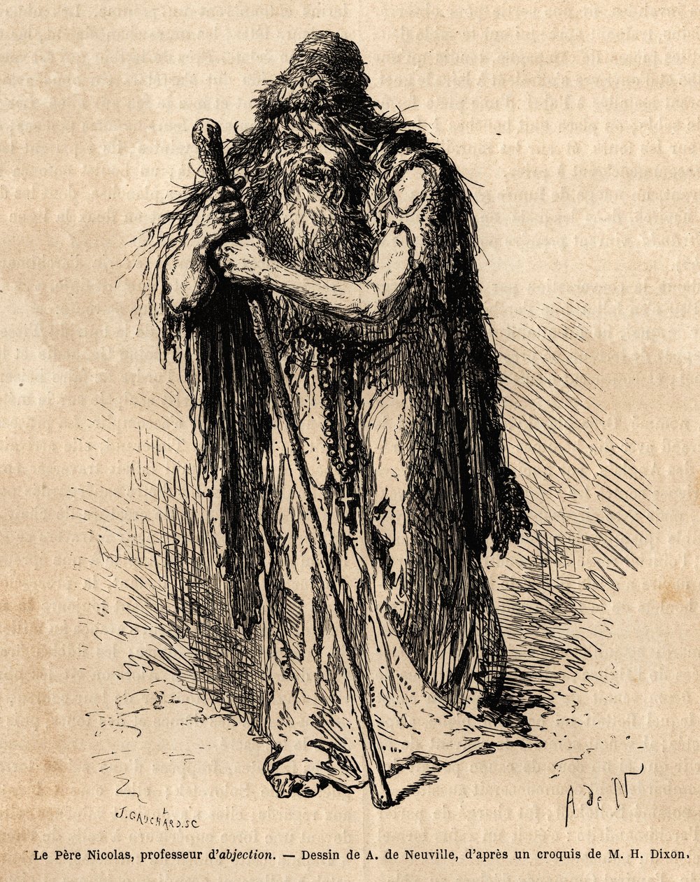 Father Nicholas, hermit monk of Solovetsk, known for his asceticism and refusal of hygiene by Unknown artist