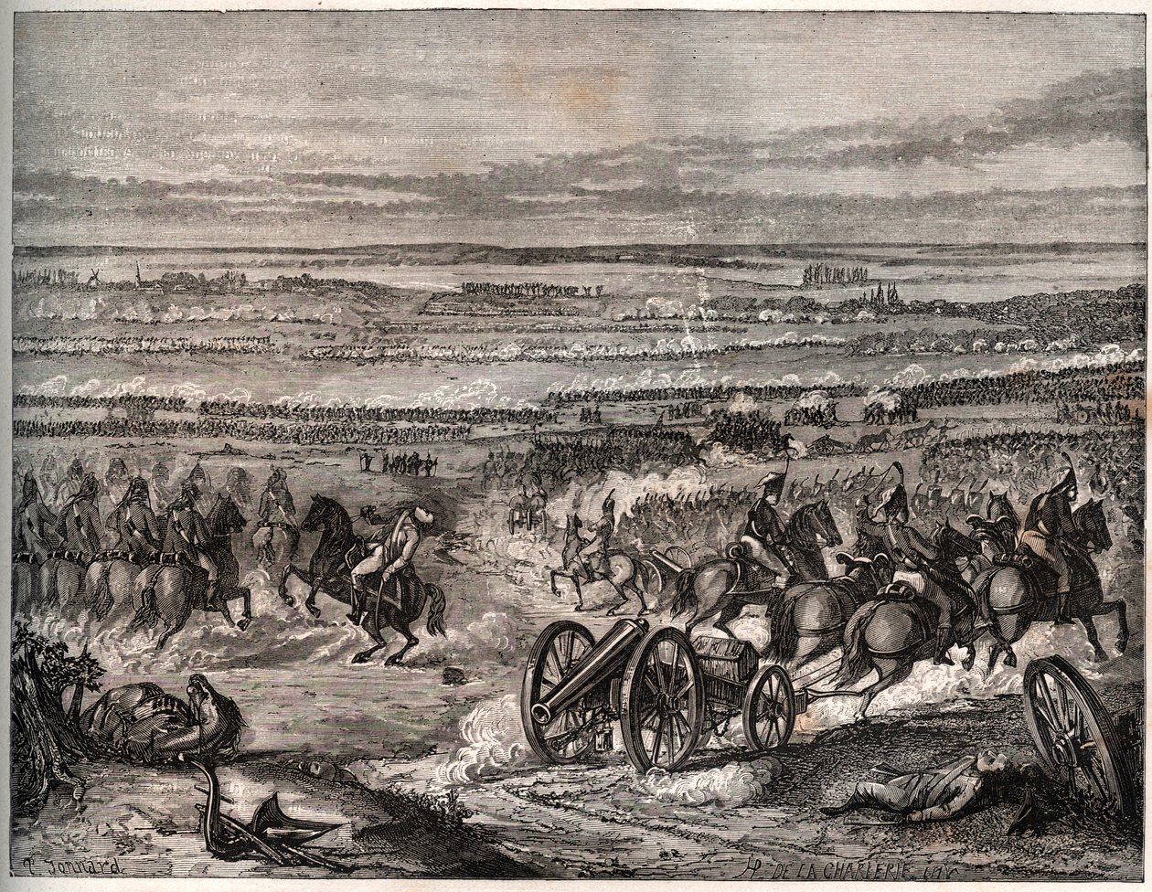 First coalition: Battle of La Favorite, January 1797, between the French troops of Napoleon and the Austrian army during the first Italian campaign (1796-1797) by Unknown artist