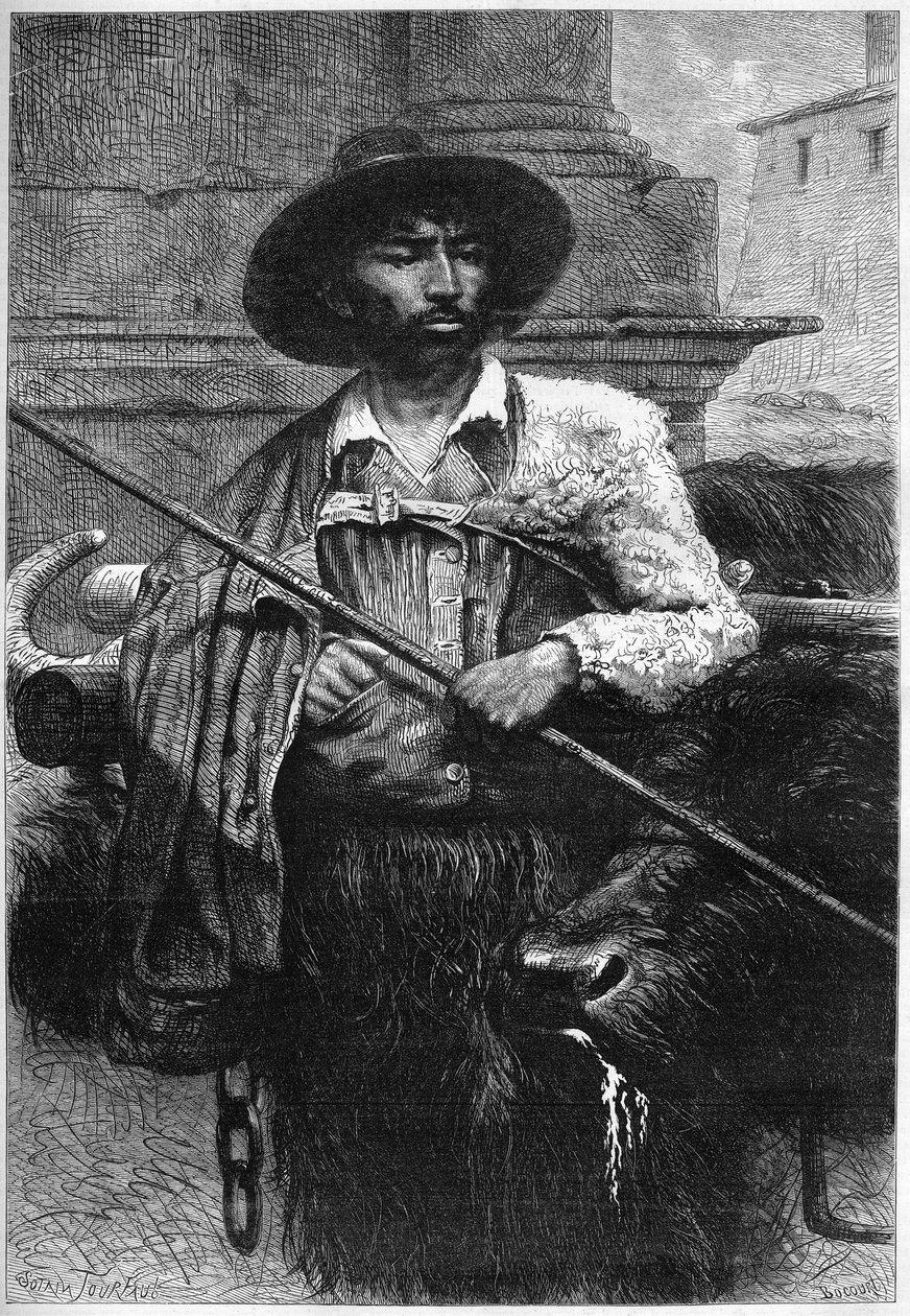 Former farmer: buffalo driver (buffalo breeding for mozzarella) by Unknown artist