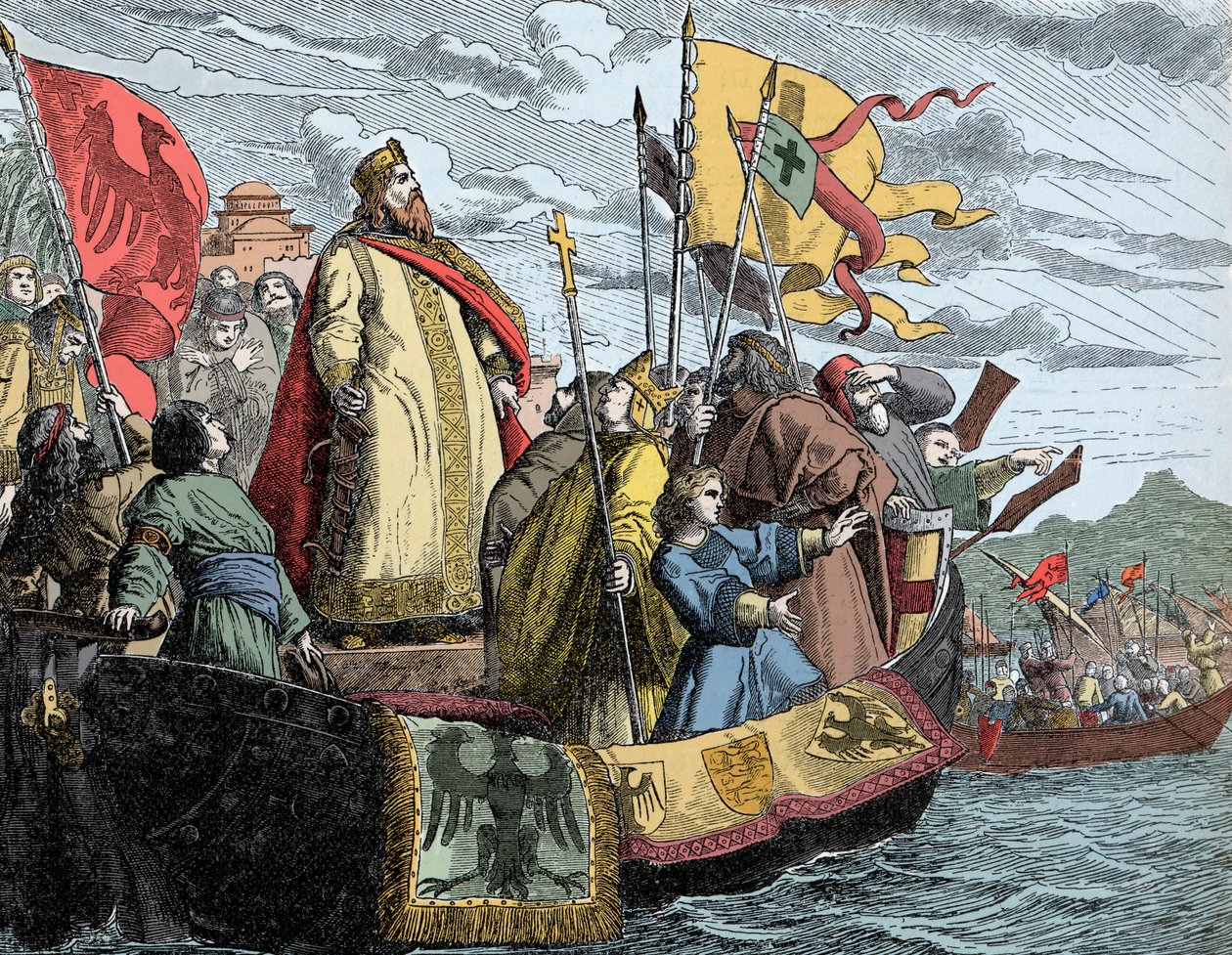 Frederic I called Frederic Barbarossa during the 3rd Crusade by Unknown artist