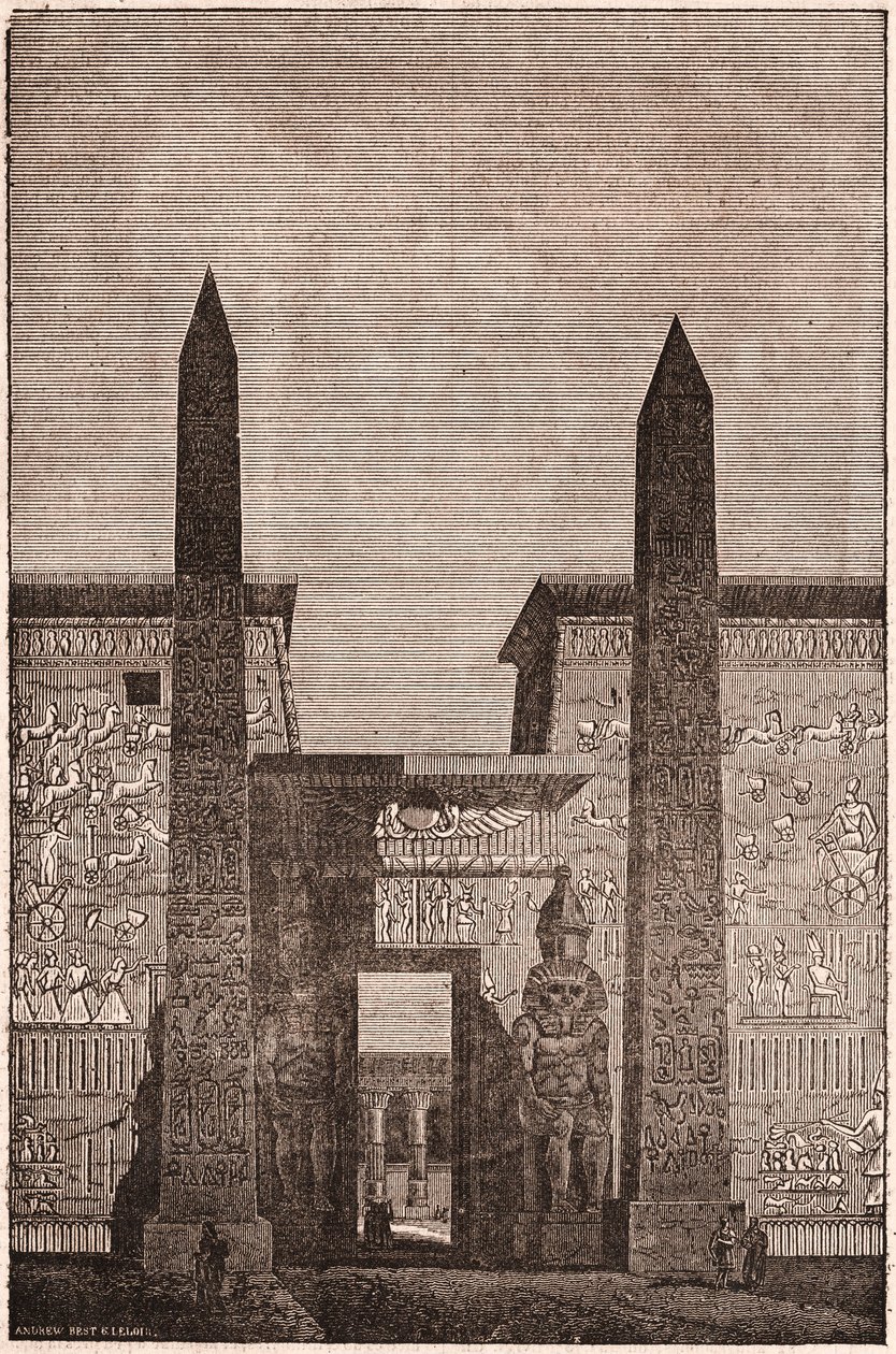 Front View of a Reconstruction of Luxor Obelisks in Egypt by Unknown