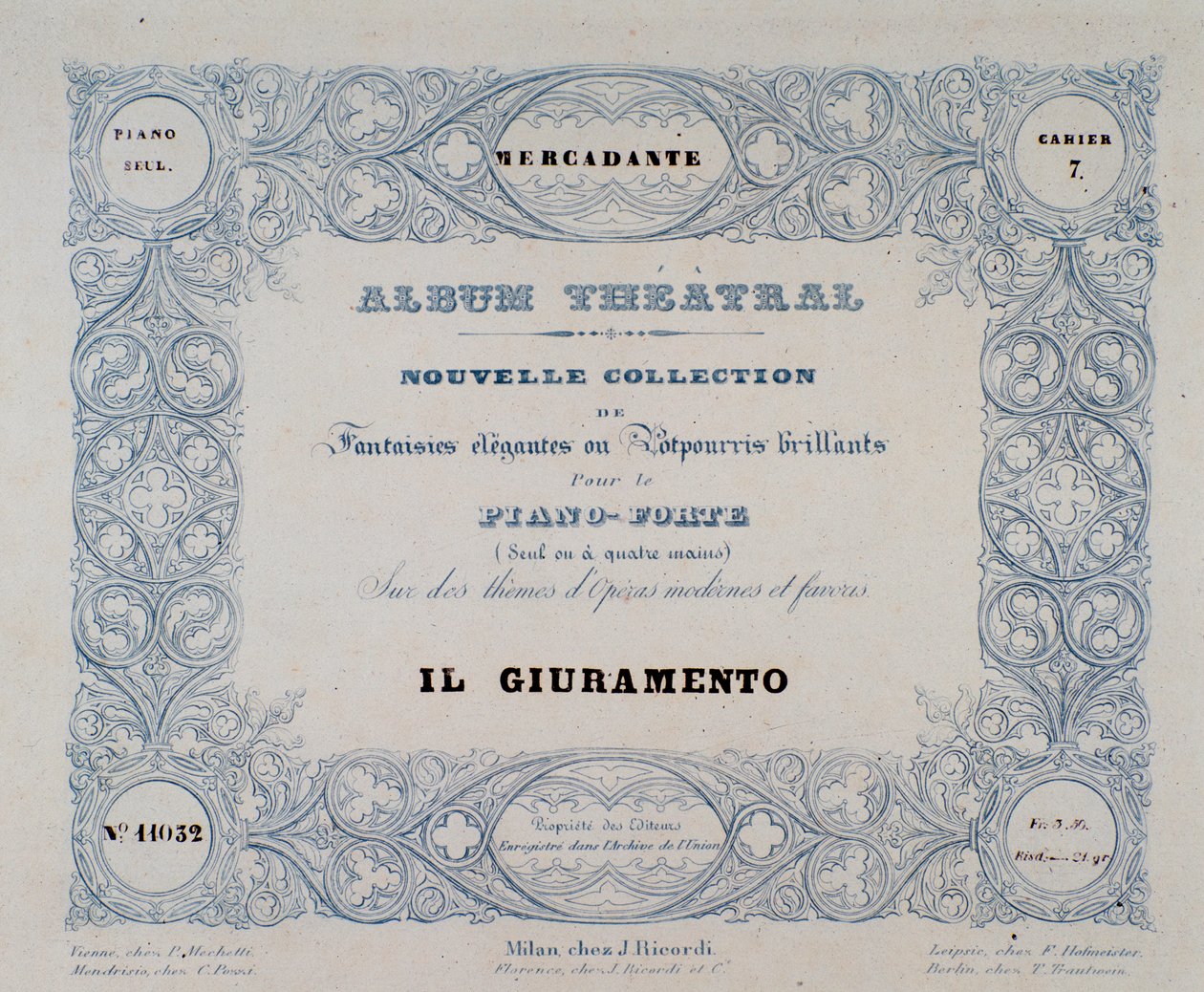 Frontispiece of the Opera 
