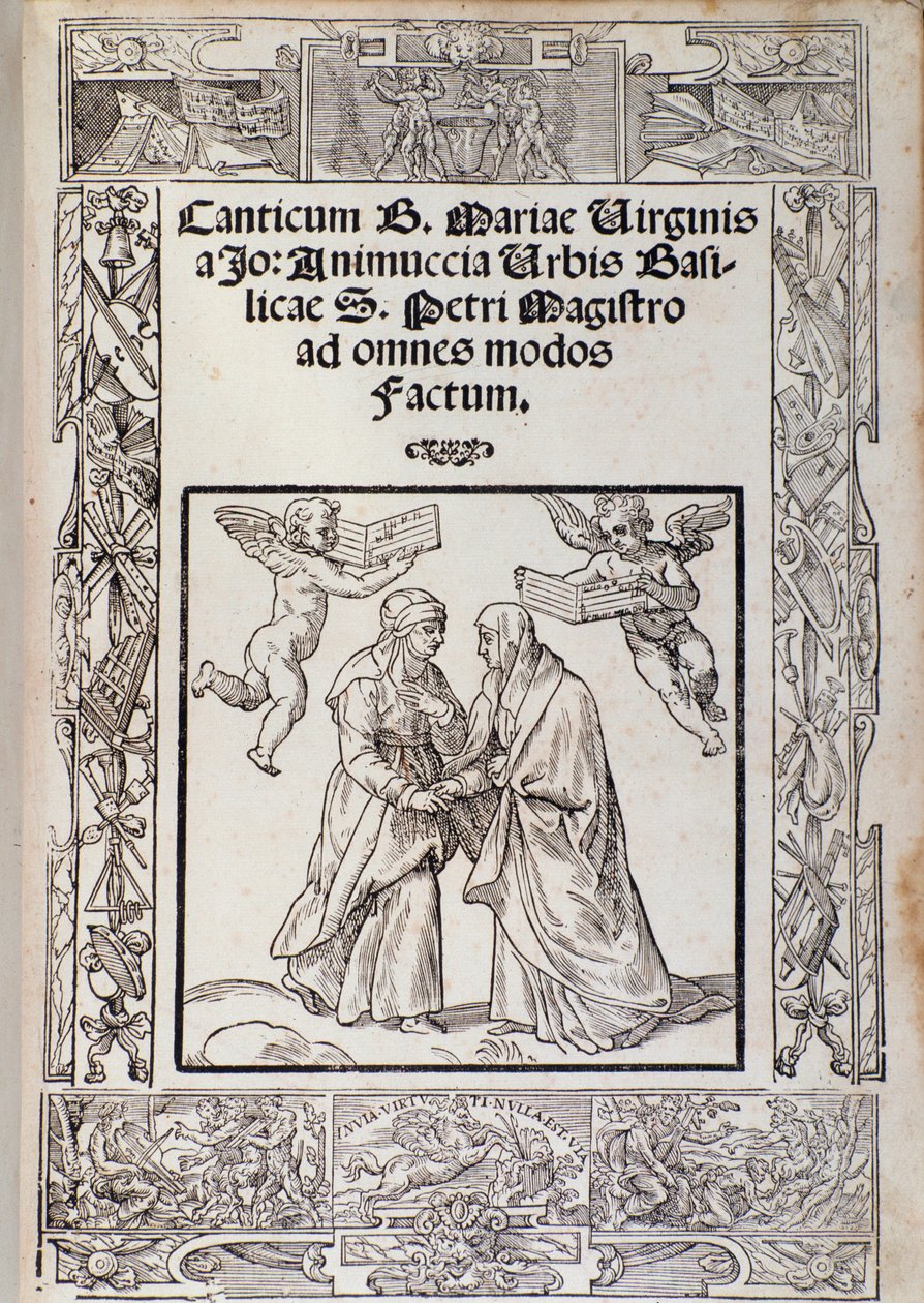 Frontispiece of Musical Score of Cantico della Beata Maria Vergine by Giovanni Animuccia by Unknown artist