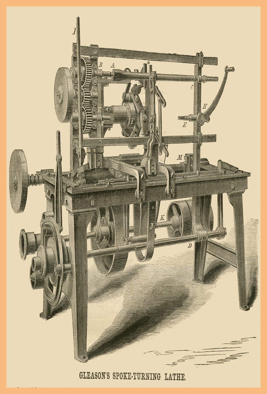 Gleasons Spoke Turning Lathe by Unknown Artist