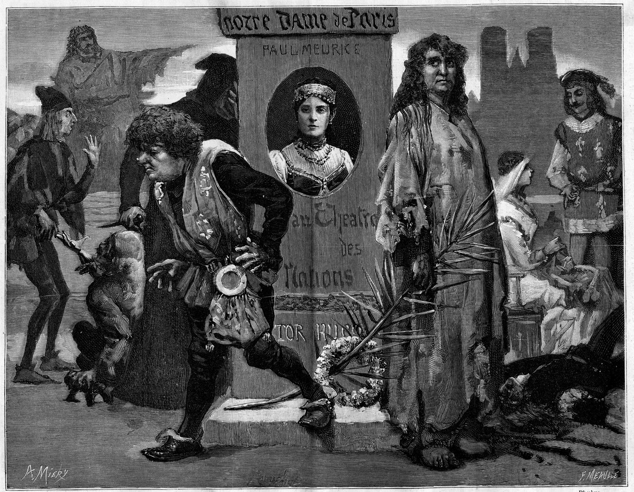 Gringoire, Quasimodo, La Esmeralda, La Sachette and Phoebus. Main Characters in 