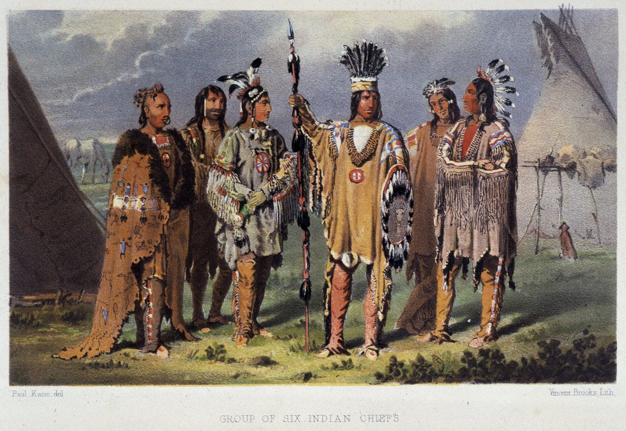 Group of Six Indian Chiefs - in 
