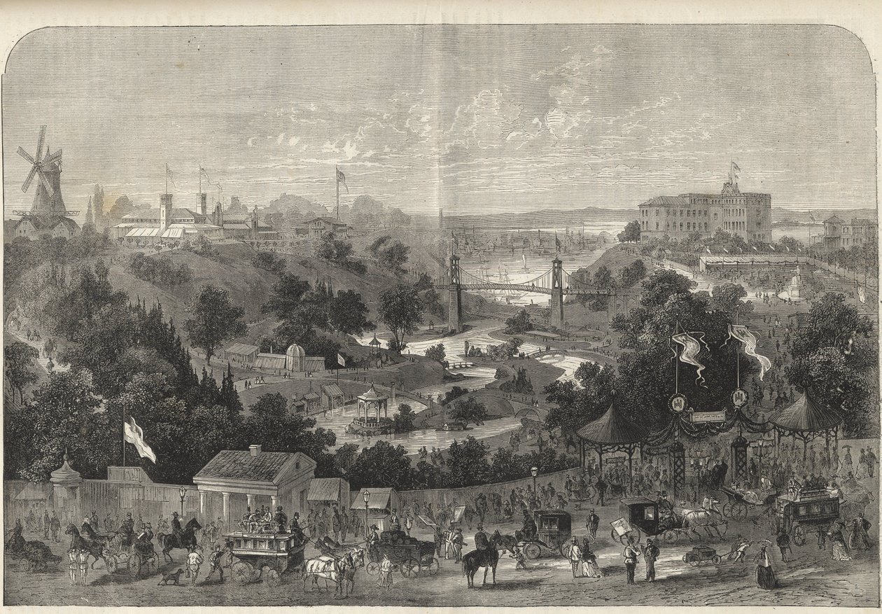 Hamburg - Germany - Horticultural Exhibition 1869 - Hamburg - the park of the International Horticulture Exhibition by Unknown artist
