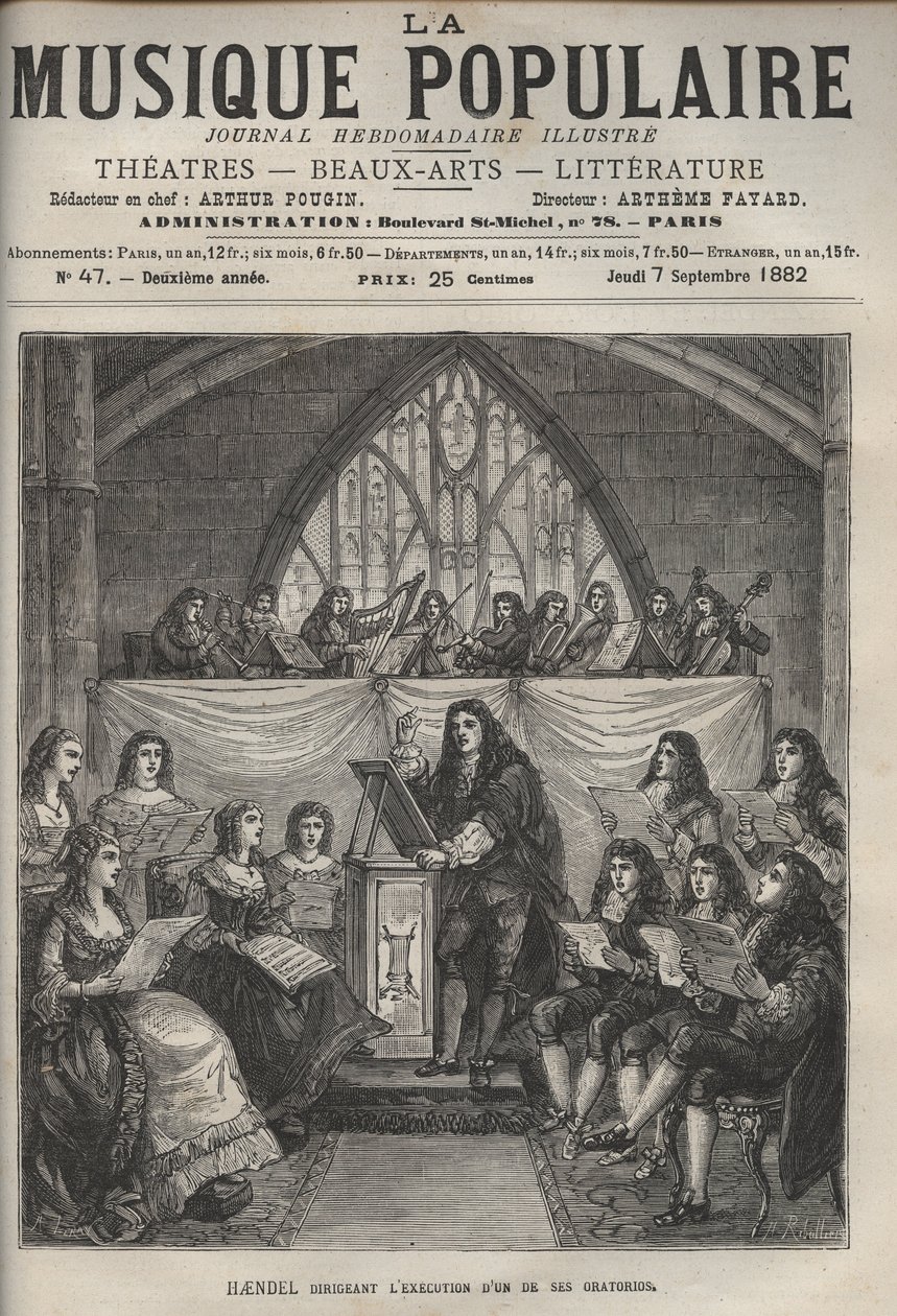 Handel Conducting One of His Oratorios - George Frederick Handel by Unknown artist
