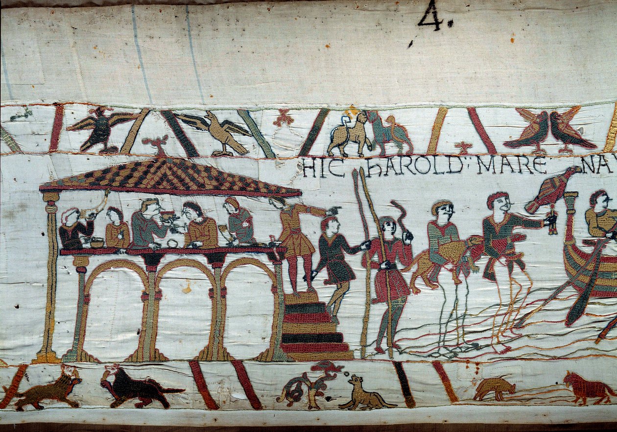 Harold is Sent by King Edward the Confessor to Normandy (Detail of the Tapestry of Bayeux) by Unknown artist