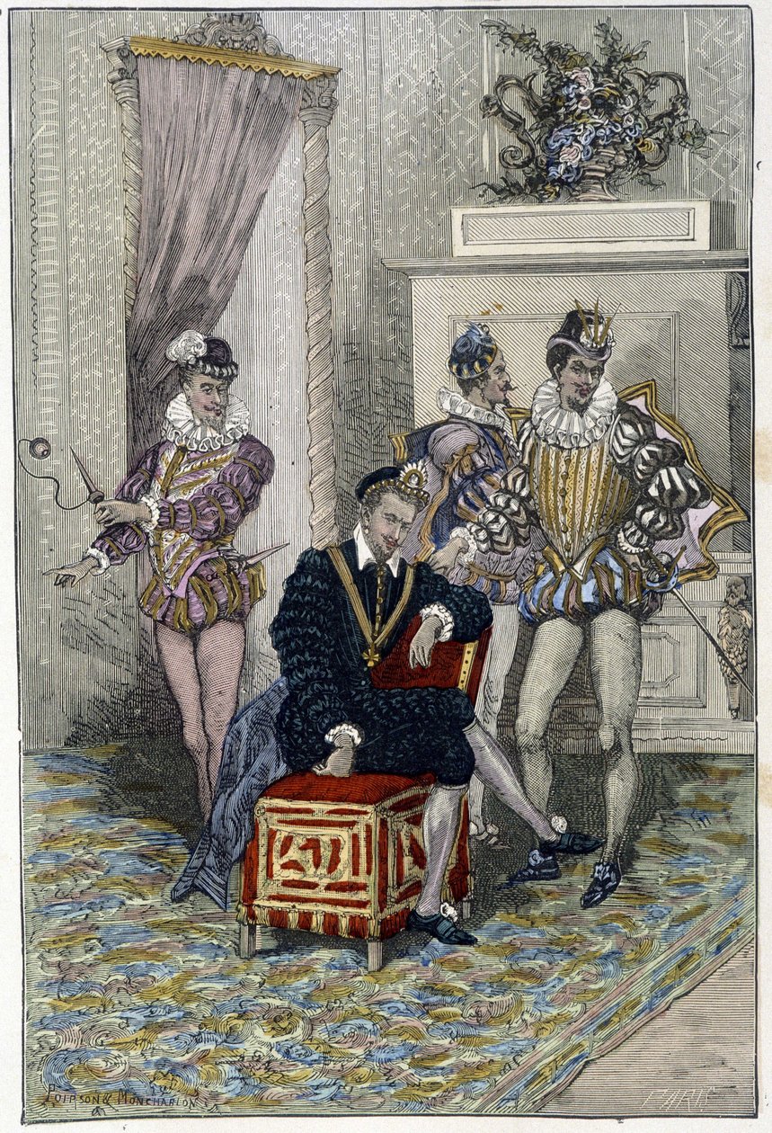 Henry III and his favorites by Unknown artist