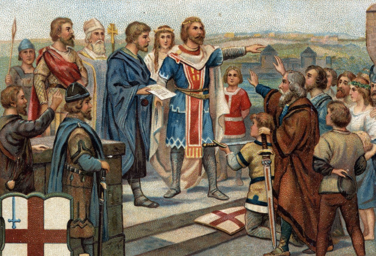 Historical Episodes of Famous Cities: Alfred the Great Returns London to Its Former Inhabitants (886) by Unknown artist