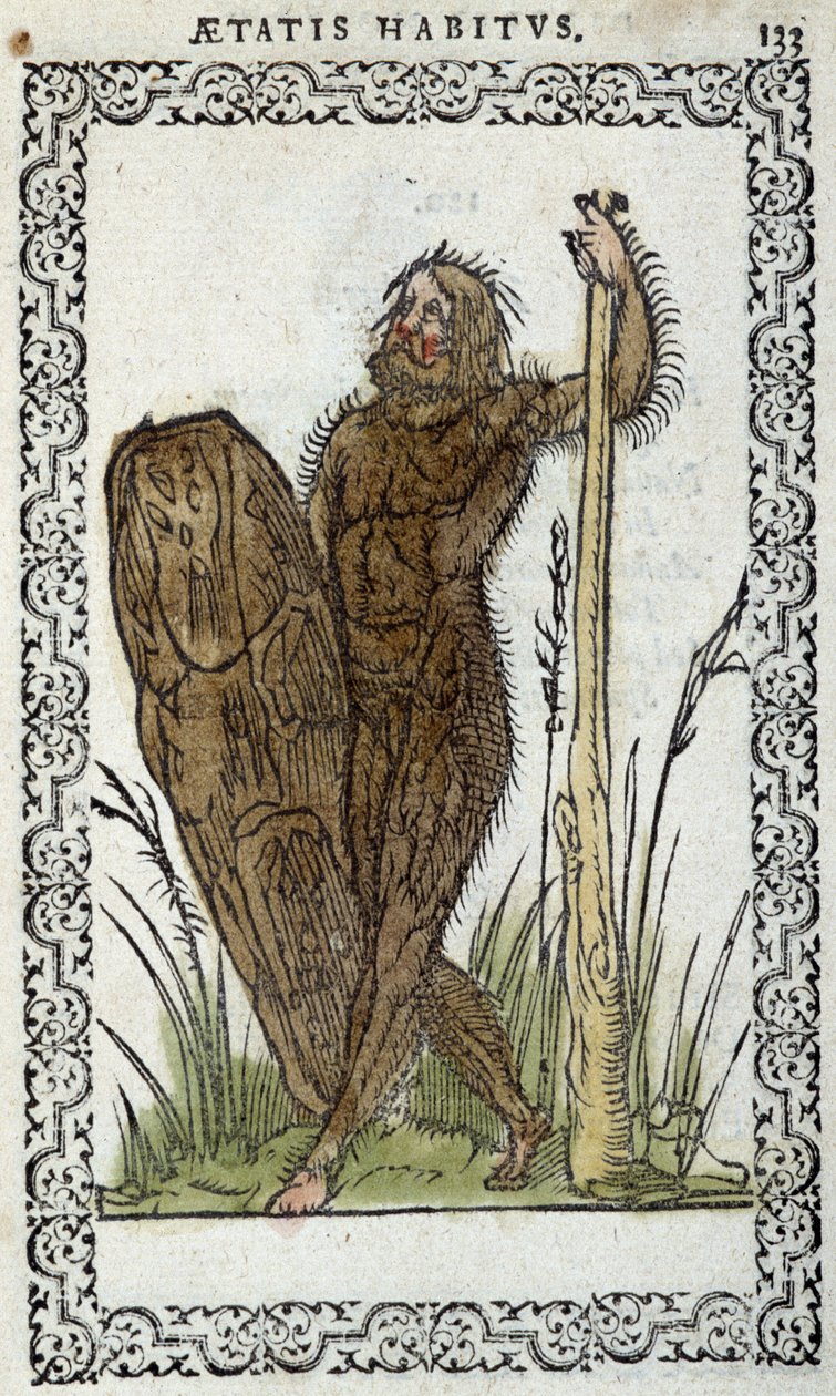 Savage Man - in “Habits et effigies” by Jean Sluperius by Unknown artist