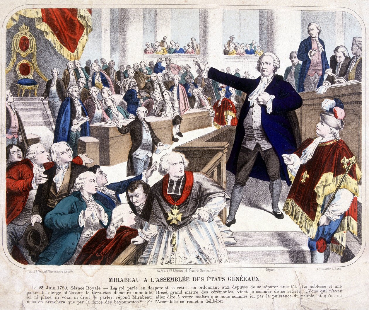 Honoré Gabriel Riqueti, Count of Mirabeau (1749-1791) at the assembly of the États Généraux: 