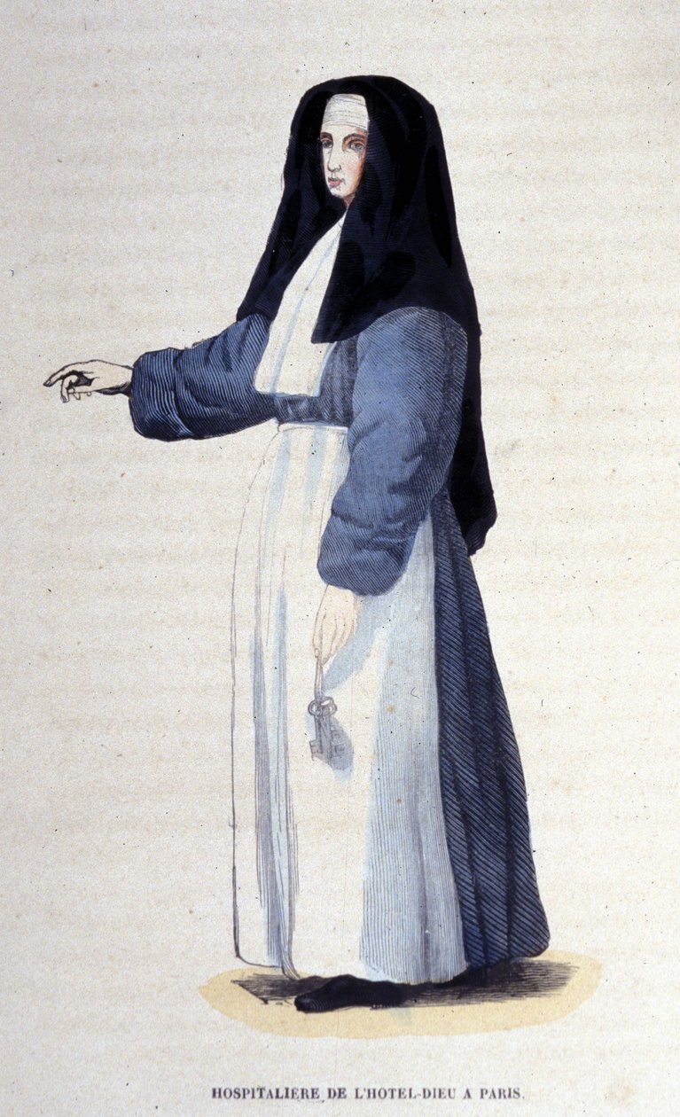 Hospitaller of the Hotel Dieu in Paris (engraving from an album on religious orders, Paris) by Unknown artist