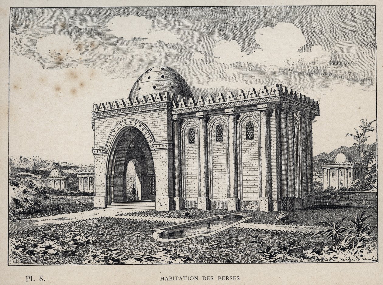 Housing Persians - engraving of 1889 in 