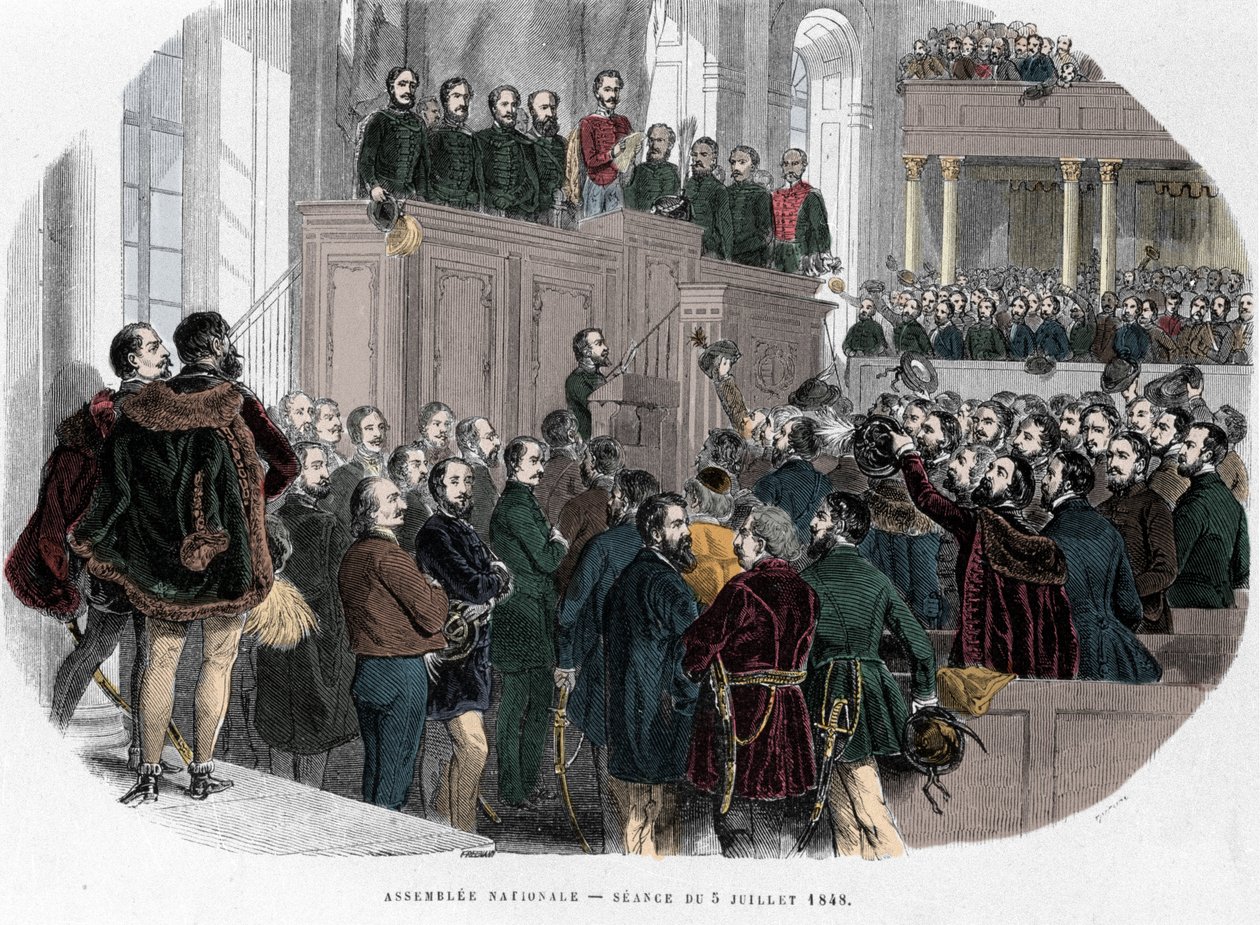 Hungarian Revolution of 1848: First Meeting of the National Assembly in Hungary on 5 July 1848 by Unknown artist