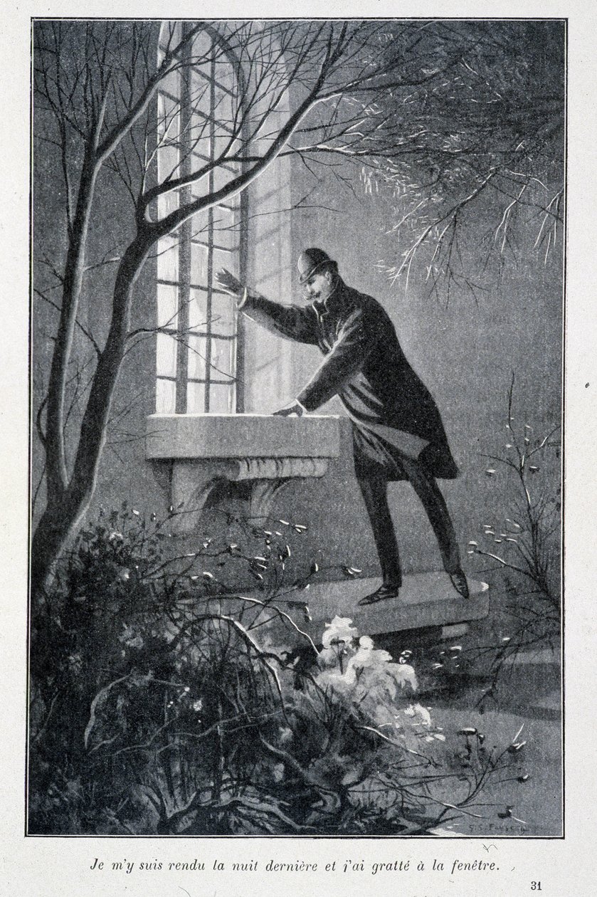 I Went Last Night and Scratched at the Window - Illustration in Conan Doyle