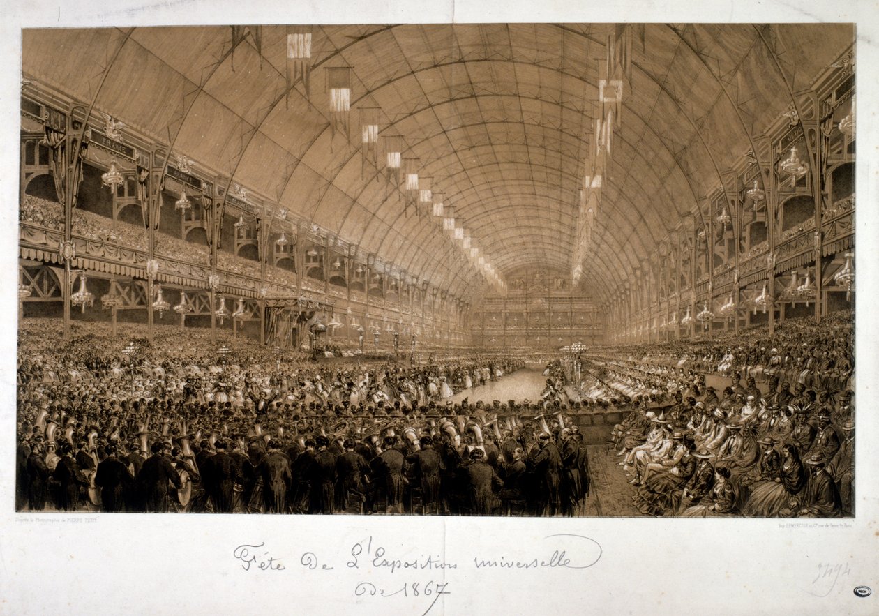 Illustration depicting the International Exposition of 1867 (Exposition Universelle d