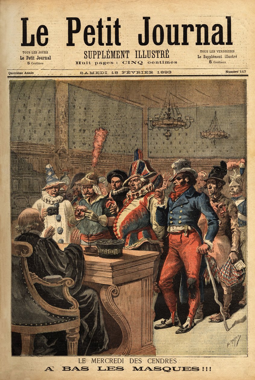 Illustration for Ash Wednesday After the Carnival of Mardi Gras by Unknown artist