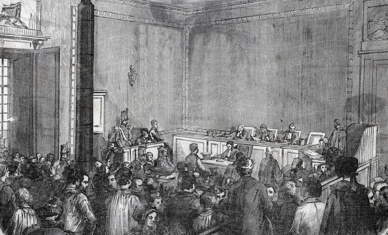Internal View of the Correctional Police, 6th Chamber in Paris in the 19th Century by Unknown artist