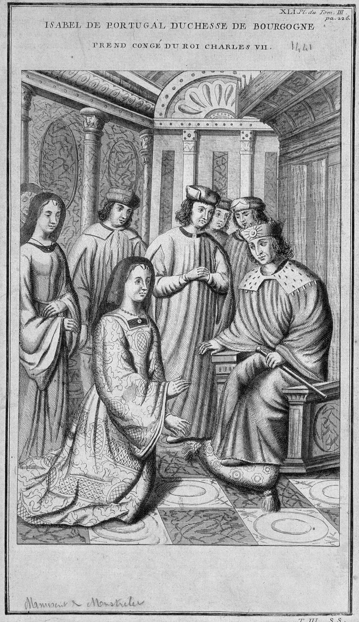 Isabella of Portugal, Duchess of Burgundy Takes Leave of King Charles VII by Unknown artist