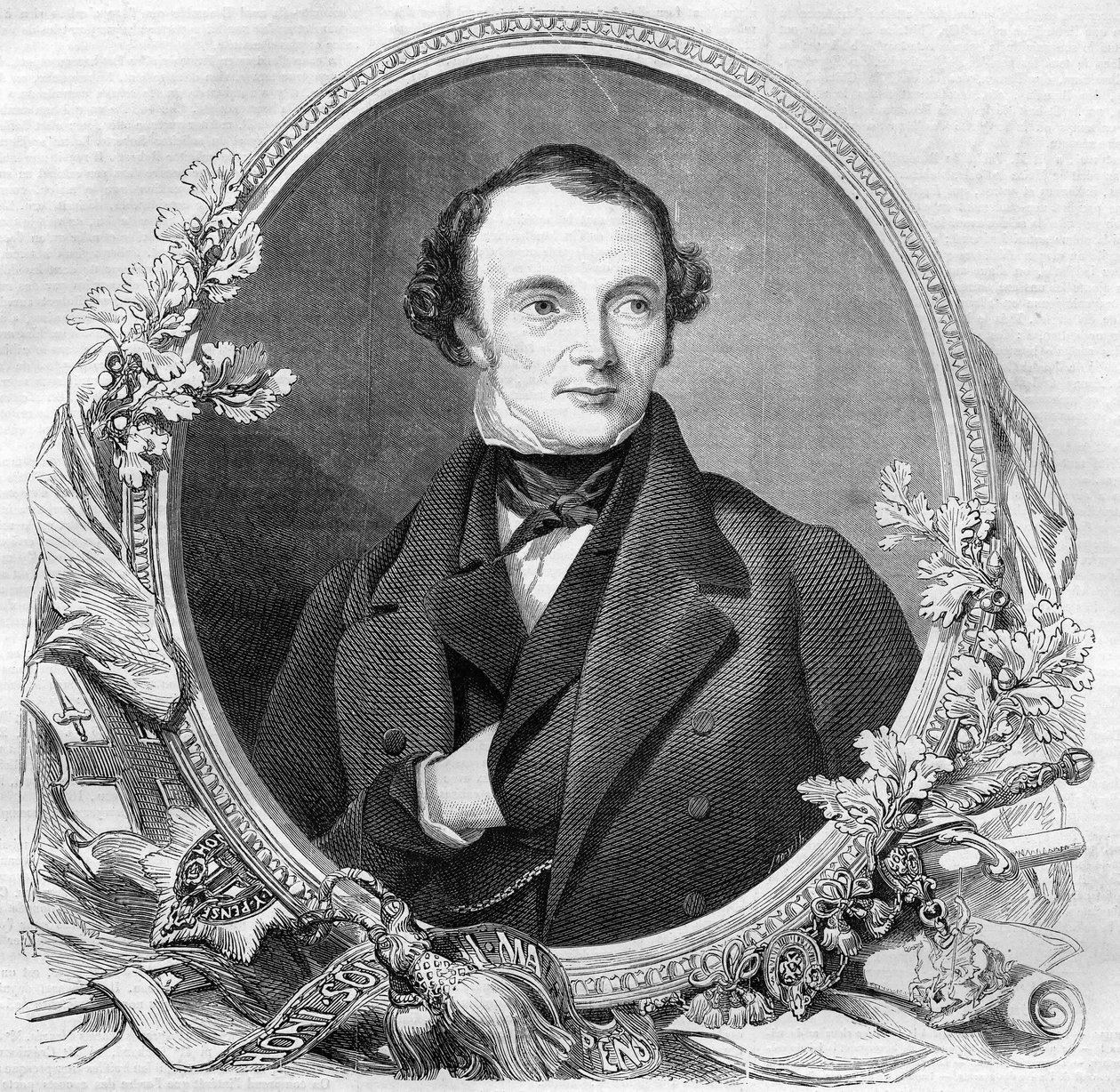 John Russell, British politician (1792-1878) (engraving of 1860) by Unknown artist