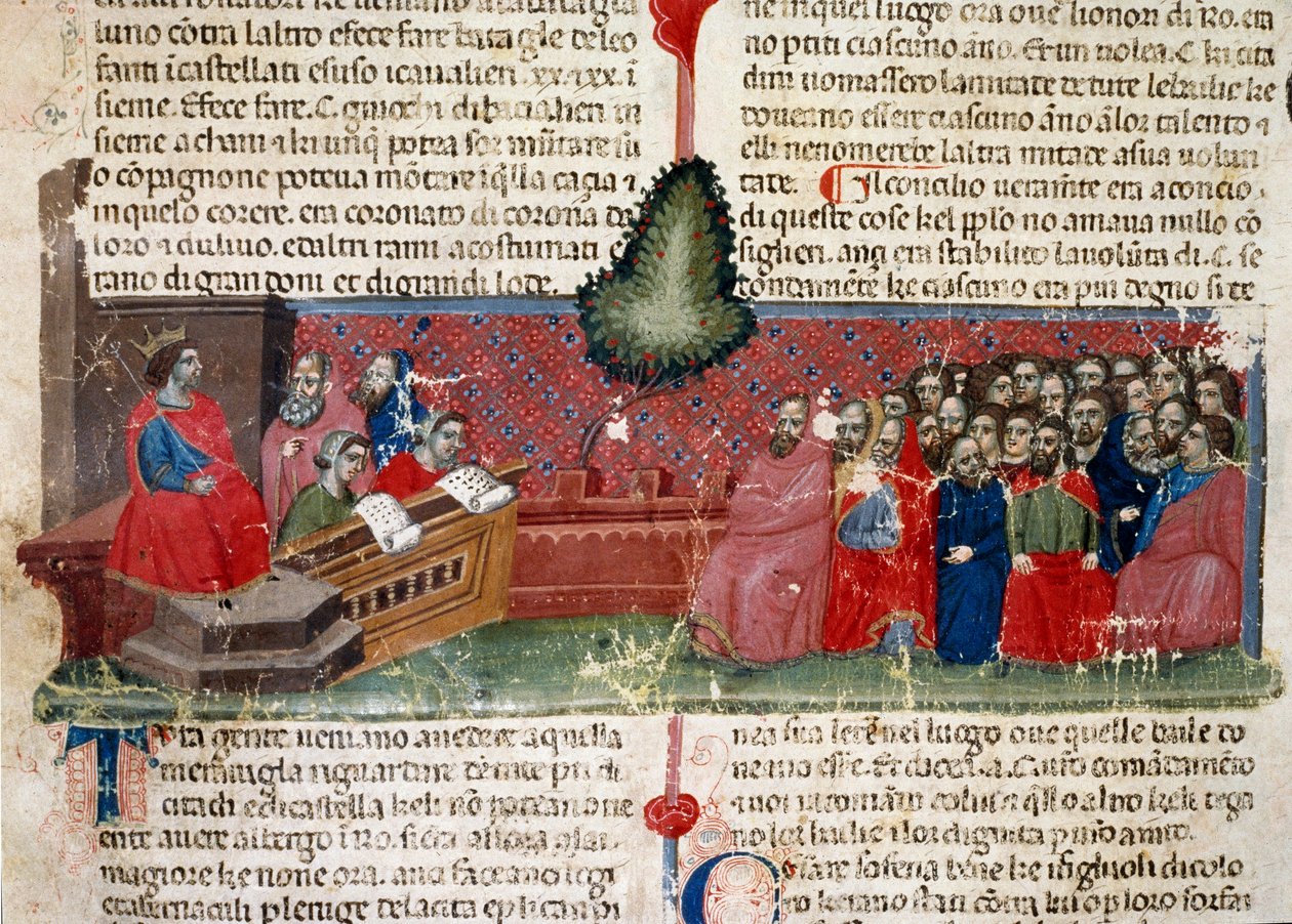 Julius Caesar on the Throne (Detail) by Unknown artist