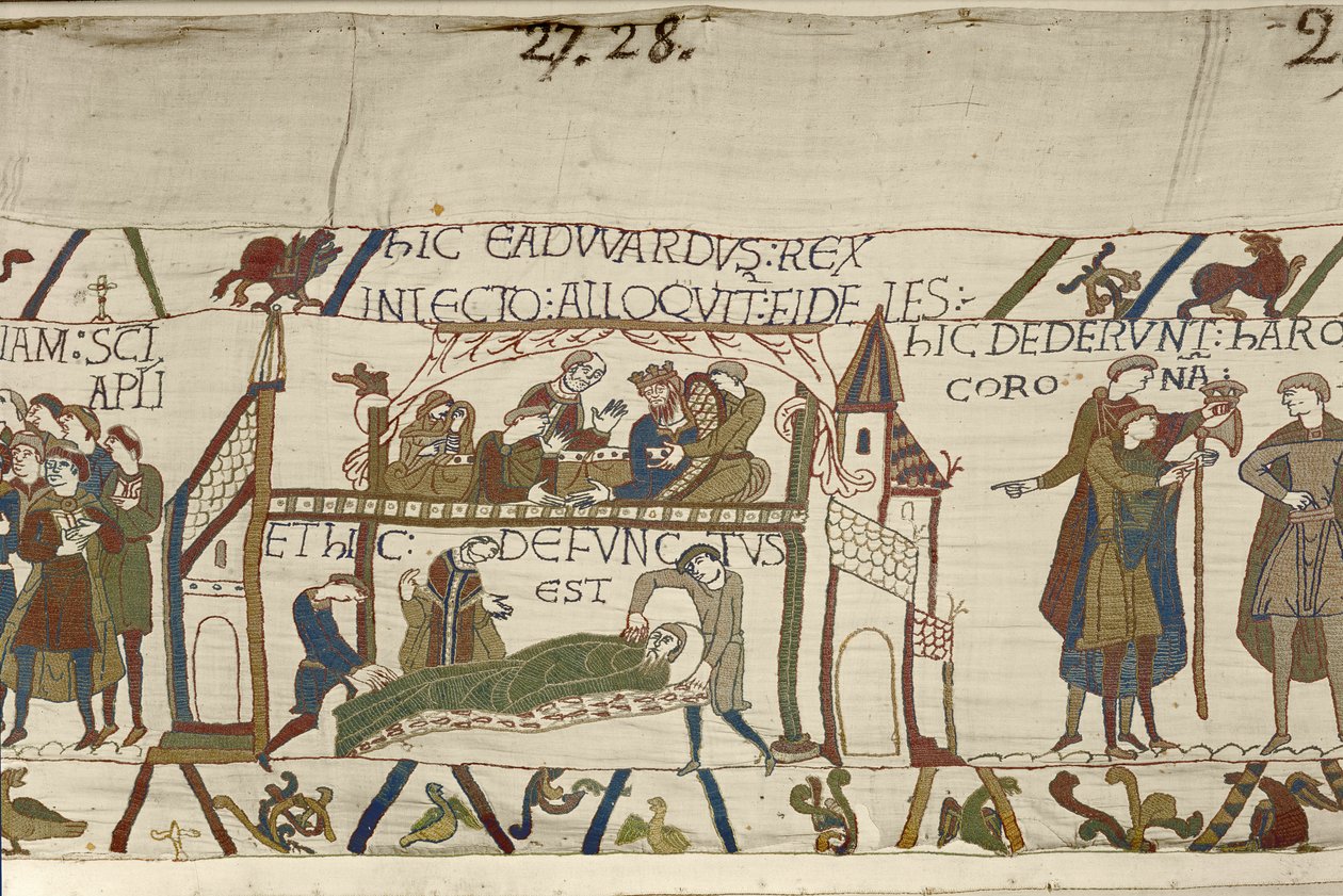 King Edward the Confessor on his Deathbed, Bayeux Tapestry by Unknown artist