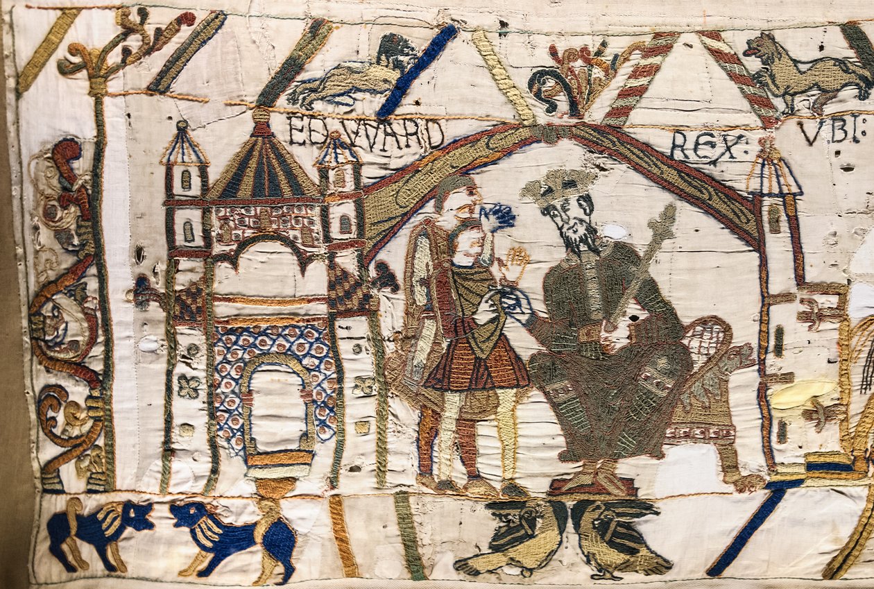 King Edward the Confessor Sends Harold to Normandy, Bayeux Tapestry by Unknown artist