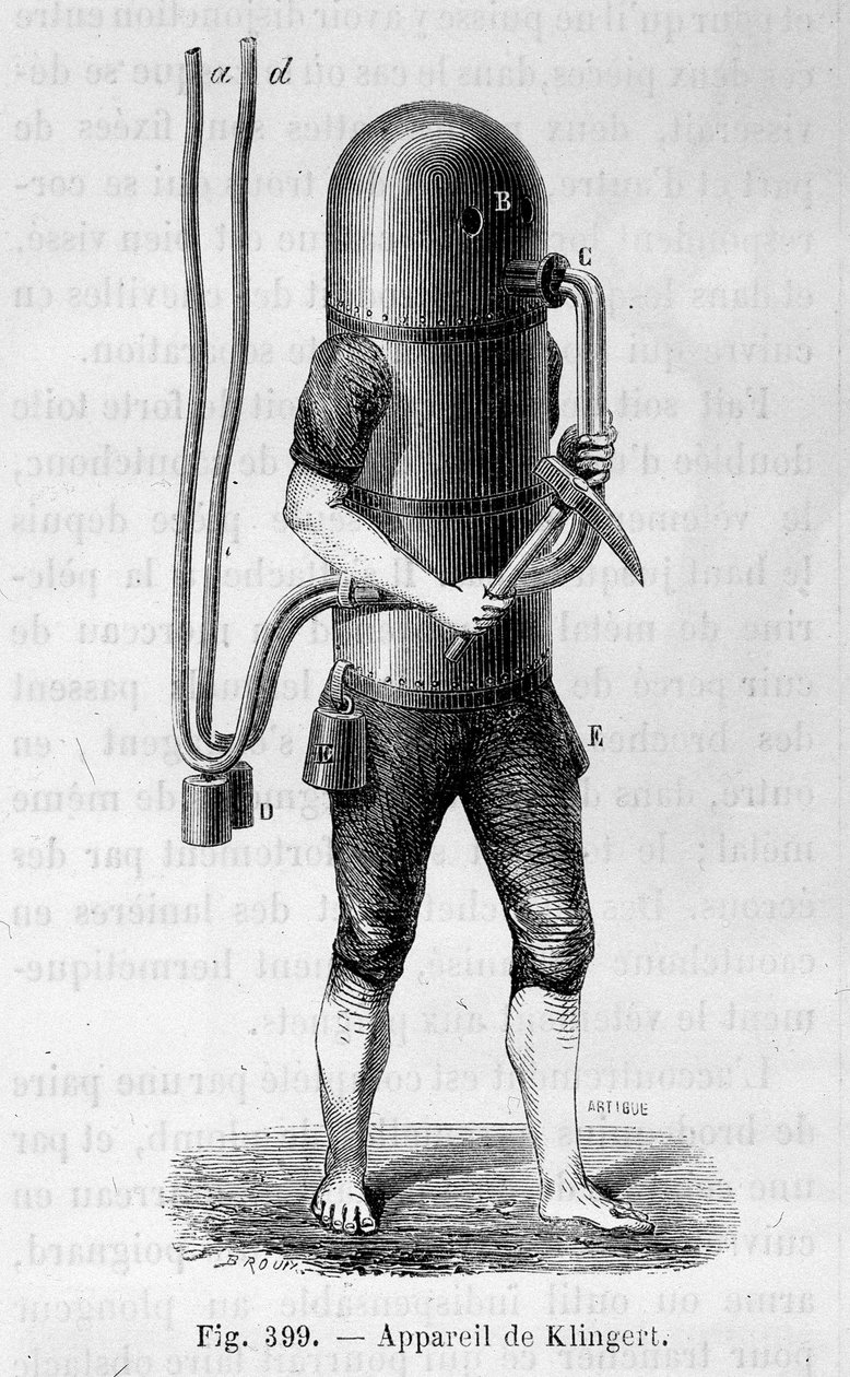 Klingert diving apparatus - in 