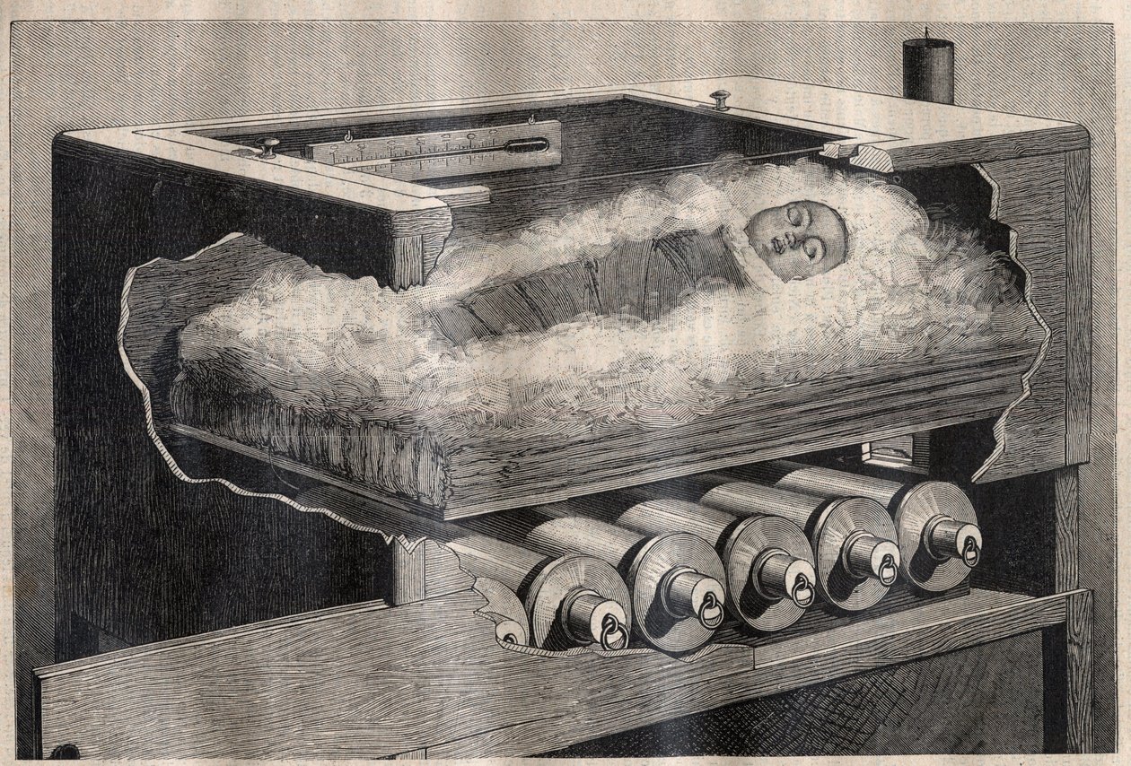 Artificial Maternity: A Child Incubator - Engraving in 