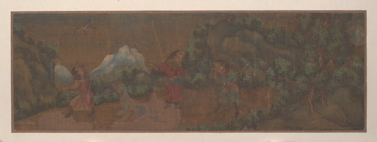 Landscape Painting of Figure in Woodland Setting by Unknown Artist