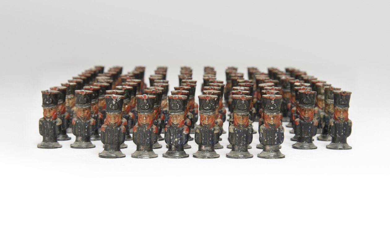 Large group of toy soldiers or campaign map-markers in the form of French infantry, c.1810-14 by Unknown artist