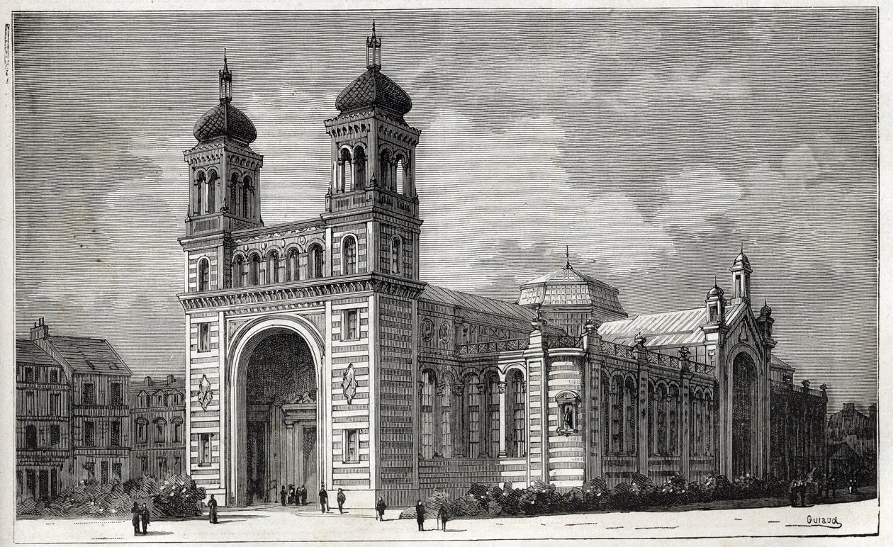Le Palais Rameau in Lille - engraving of 1884 by Unknown artist