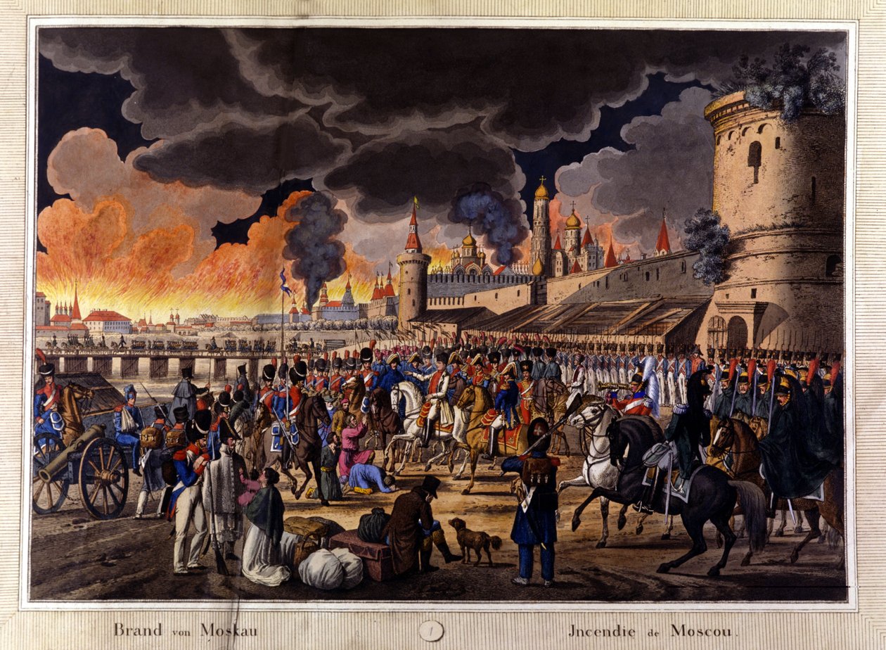 The Great Fire of Moscow in September 1812 by Unknown artist