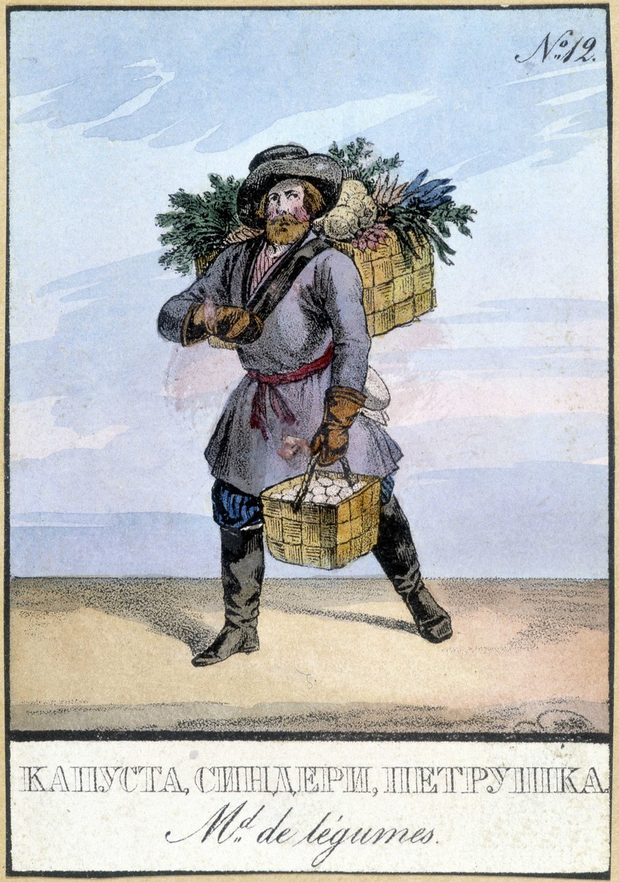 Legumes Dealer in Russia in the 19th Century by Unknown artist